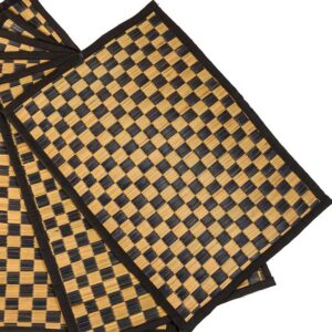 Table Mat ( Black & Brown ,6 Pieces)