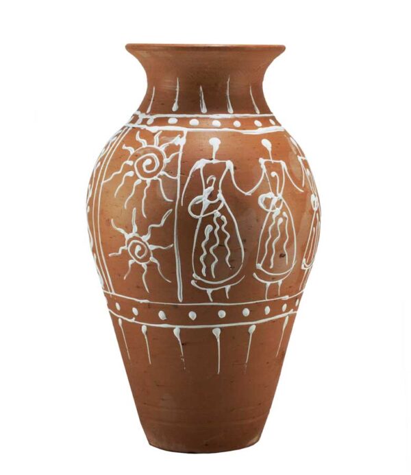 earthen flower vase