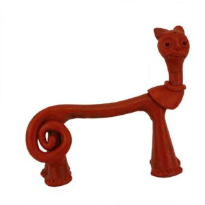 Cat Figurine (Red)