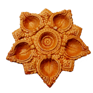 Terracotta Dipabali Diya (Set Of 2)