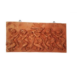 Sri Krishna Rash 12″x6″ Terracotta Wall Tile