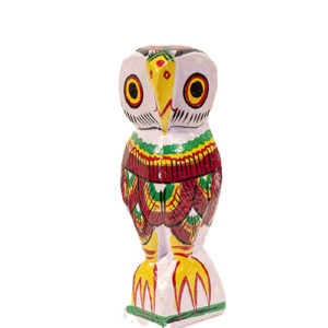Wooden Owl Medium Size 8″