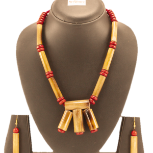 Bamboo Necklace With Earrings