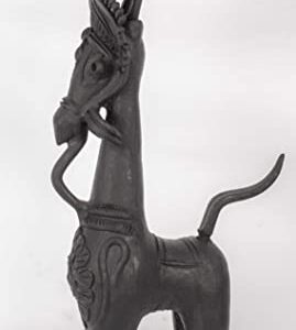 Terracotta Black Bankura Horse 24″