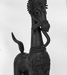 Terracotta Black Bankura Horse 24″