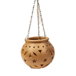 Terracotta Hanging Lamp Round Shape