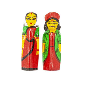 Wooden Raja Rani Miniature