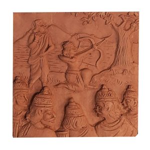Terracotta Wall Tiles of Mahabharata Story (Set Of 22)