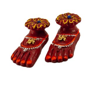 Terracotta Colorful Lakshmi Charan 3.5″