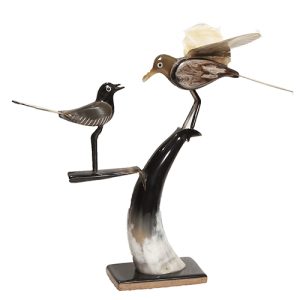 OX HORN TWO BIRDS ON ONE TREE