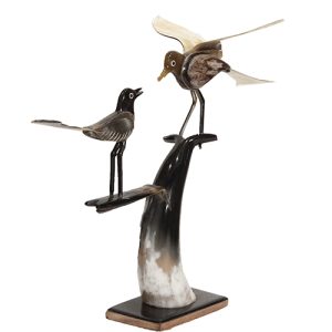 OX HORN TWO BIRDS ON ONE TREE
