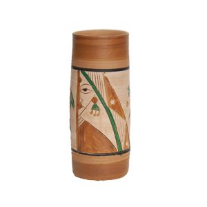 Clay Cylindrical Flower Vase