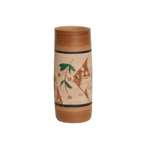 Clay Cylindrical Flower Vase