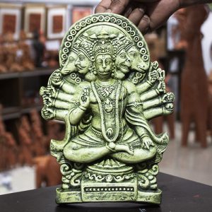 Terracotta Wall Hanging Panchmukhi Hanuman Colorful