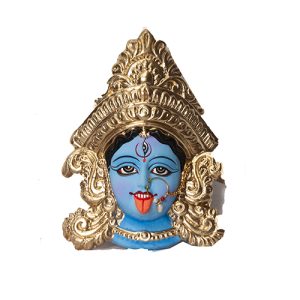 Terracotta Wall Hanging Ma Kali Face Colorful 4″