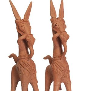 Terracotta Bankura Horse 12″ Pair