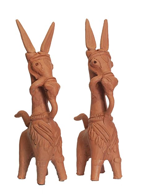 Terracotta Bankura Horse 12" Pair