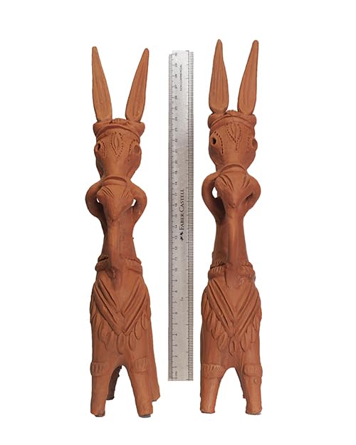 Terracotta Bankura Horse 12" Pair - Image 2