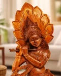 Lord Krishna Wooden Statue 1