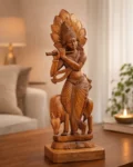 Lord Krishna Wooden Statue 1