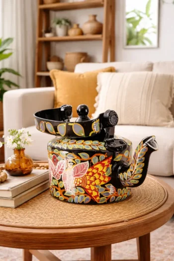 Multicolored Patachitra Kettle–Birds