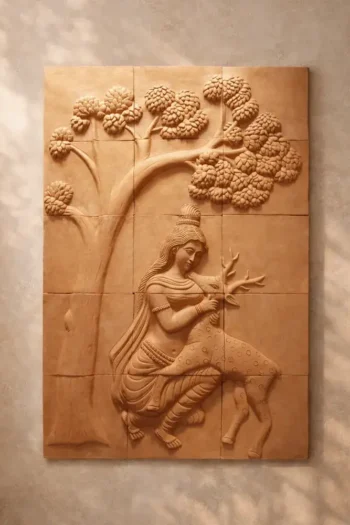 Terracotta Wall Mural of Sakuntala (Design No. 9)