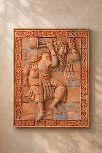 Terracotta Wall Mural of Baul (Design No. 5)