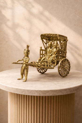 Premium Dokra Rickshaw Statue 1