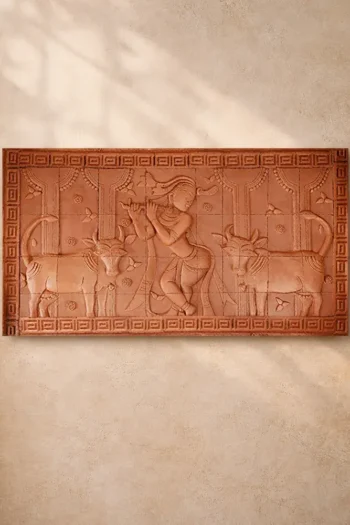 Terracotta Wall Mural of Krishna (Design No. 10)