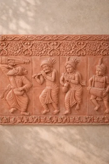 Terracotta Wall Mural of Musicians (Design No. 8)
