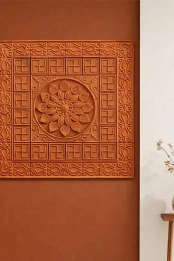 Terracotta Wall Mural Square Shape Traditional (Design No. 2) 1