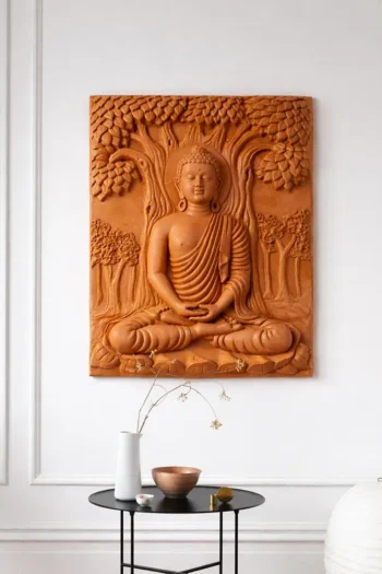 Terracotta Wall Mural of Gautam Buddha (Design No. 6)