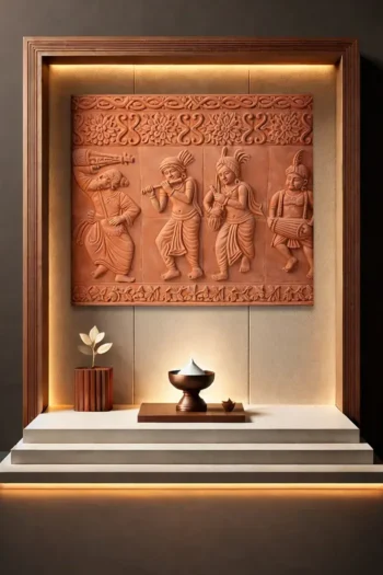 Terracotta Wall Mural of Musicians (Design No. 8)