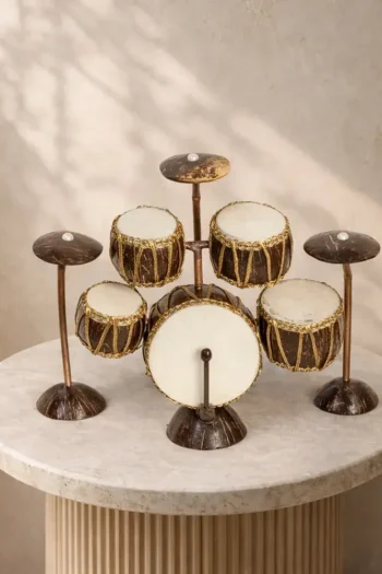 Showpiece Miniature Musical Instrument Drum Set