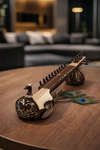 Showpiece Miniature Musical Instrument Mayur Veena