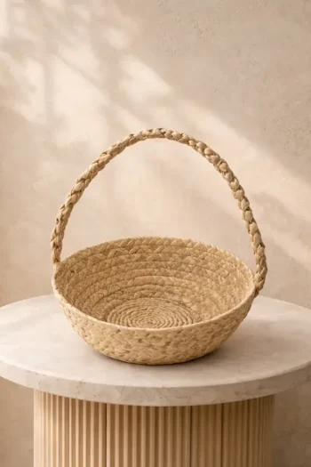 Water Hyacinth Basket With Handle
