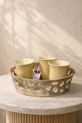 Ceramic Shot Glass with Bowl