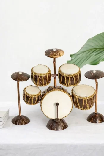 Showpiece Miniature Musical Instrument Drum Set