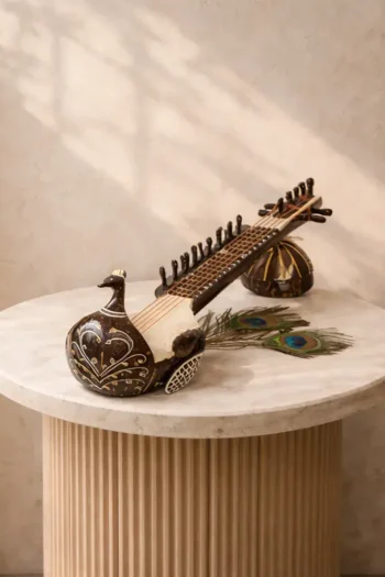 Showpiece Miniature Musical Instrument Mayur Veena