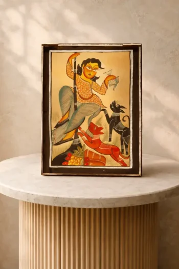 Social Large Kalighat Patachitra (Original)
