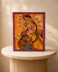 Chowkas Pot Mahishasura Mardini (Digital Print)-with Frame