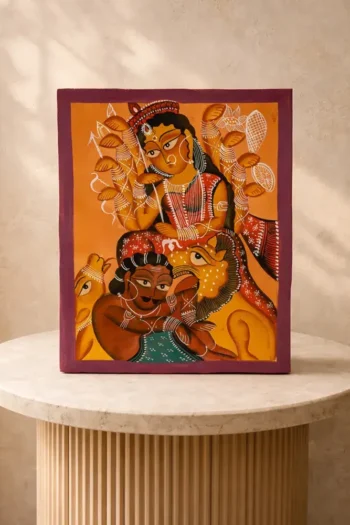 Chowkas Pot Mahishasura Mardini (Digital Print)-with Frame