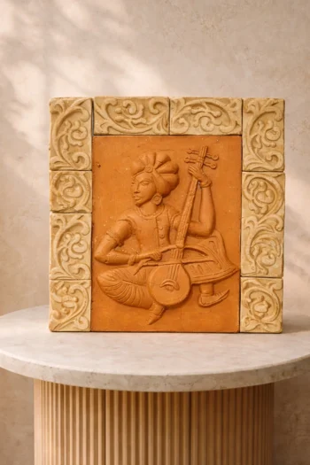 Terracotta Non Mythological Musician Tiles 6″ x 8″