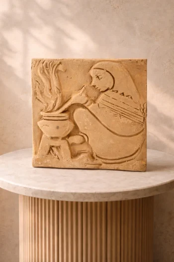 Terracotta Non Mythological Sahaj Path Tiles 4″ x 4″ Design No. 8