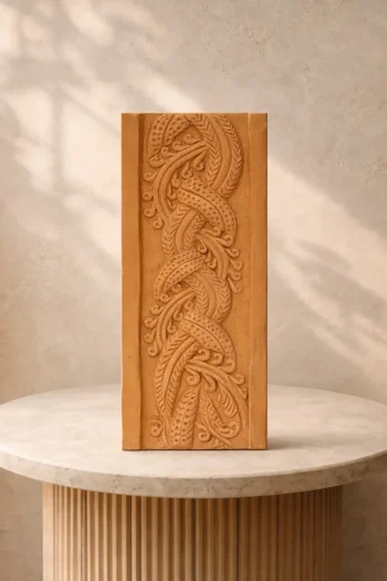 Terracotta Leaf Trail Border Tiles 8" x 4"