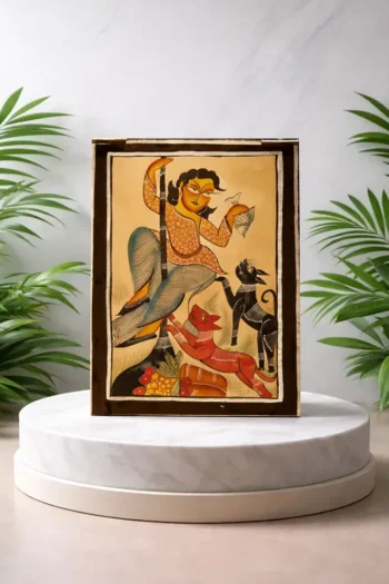 Social Large Kalighat Patachitra (Original)