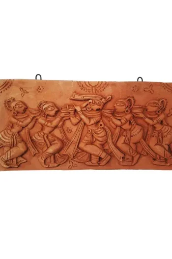Sri Krishna Rash 12″x6″ Terracotta Wall Tile