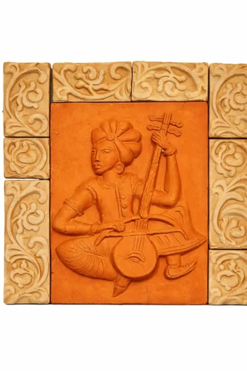 Terracotta Non Mythological Musician Tiles 6″ x 8″
