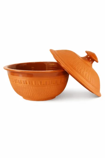 Terracotta Serving Bowl 8″ Brown (With Ceramic Coating)