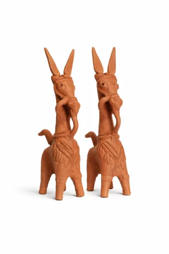 Terracotta Bankura Horse 12″ Pair